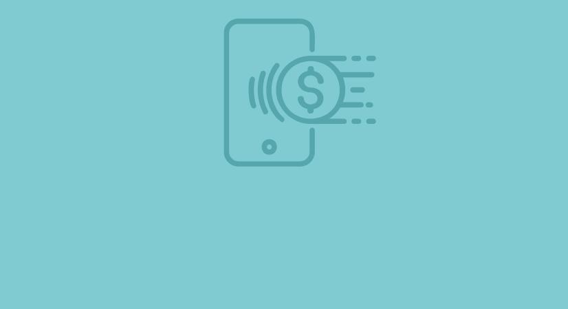 icon of phone with money